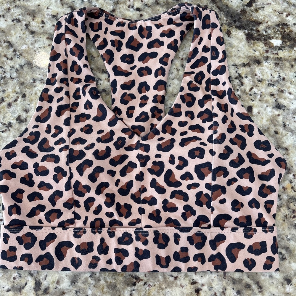 FABLETICS Sz‎ L-xl  Mila Midi Medium Impact "Meru" Leopard Sports Bra 3733